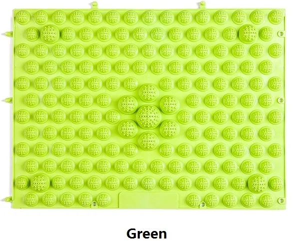Green 1 шт. подушка для массажа ног Рефлексология иглоукалывание прижигание ног давление пластины кровообращение коврик для сиацу забота о здоровье 29*39 см - Цвет: Green