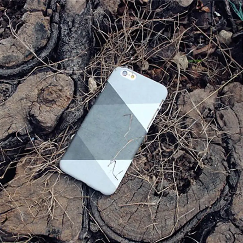 Черный и белый серый контраст для Iphone 66S 6P 78 78plus x Xs Xr Xsmax простой полупакет жесткий