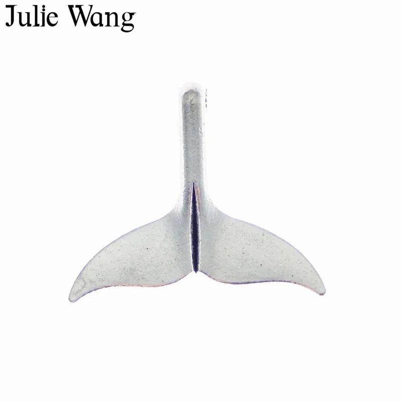 Julie Wang 10 шт. сплав рыбий хвост каудальные ласты амулеты для ожерелья подвески