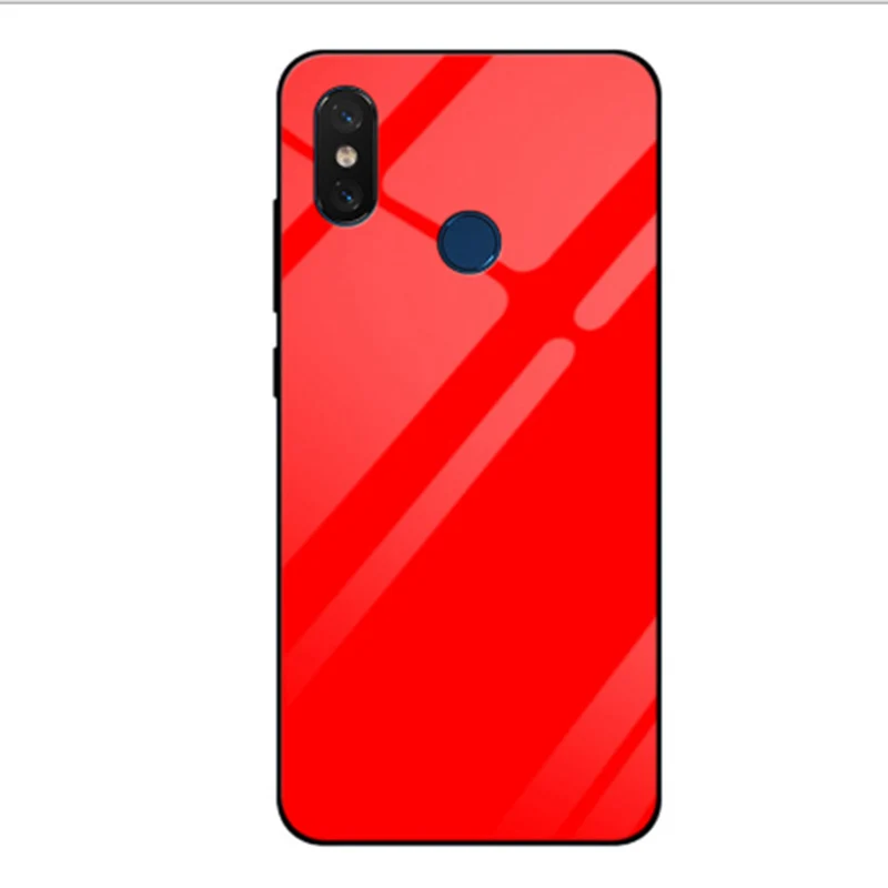 5 84 &quotсплошной цвет для xiaomi mi A2 lite чехол градиент закаленное стекло A2lite телефона