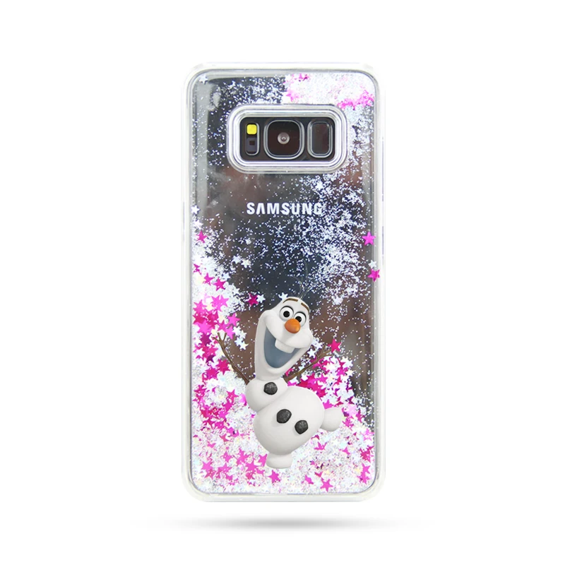 Для samsung Galaxy S8 чехол милый Минни Ститч Чеширский кот Блестящий жидкий зыбучий