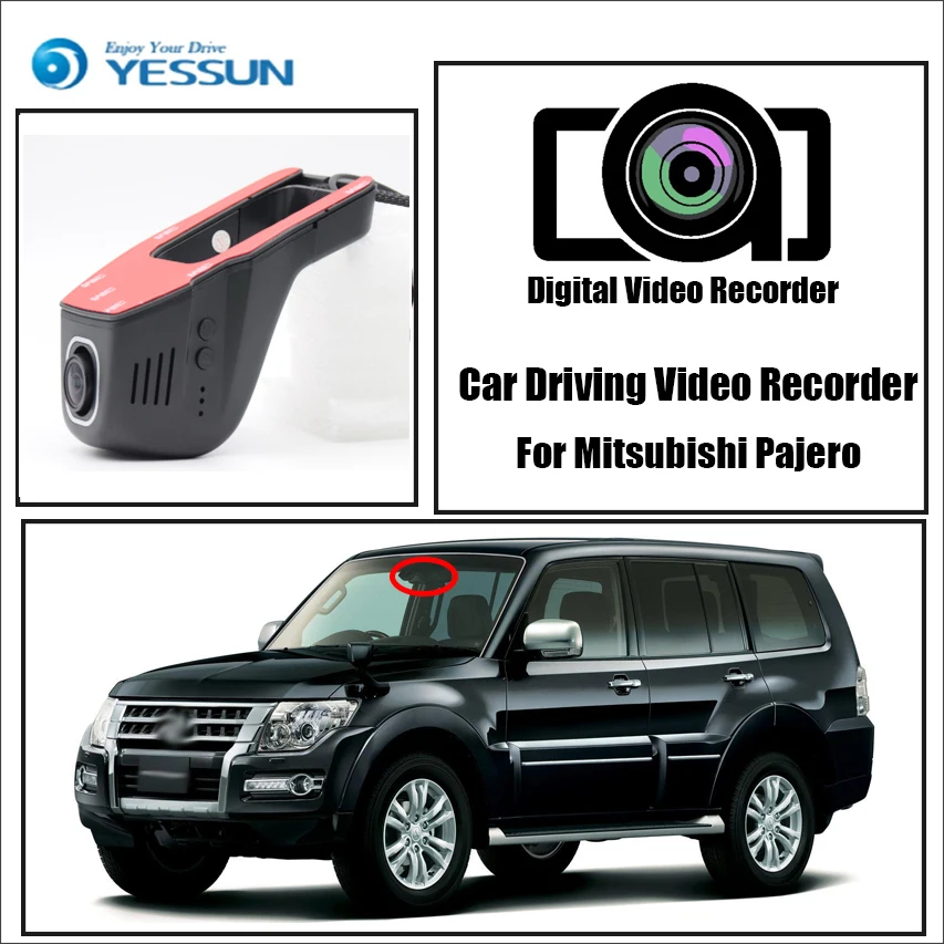 Видеорегистратор YESSUN для Mitsubishi Pajero мини-камера вождения автомобиля Wi-Fi Novatek 96658 |