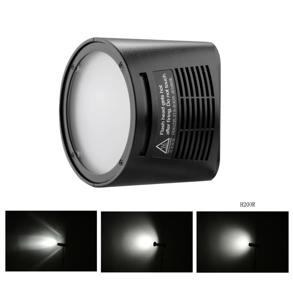 値段 Godox H200R フラッシュ環状ヘッド分離ポータブル延長スパイラルフラッシュ用 Godox AD200 フラッシュ + Godox AK-R1 アクセサリー