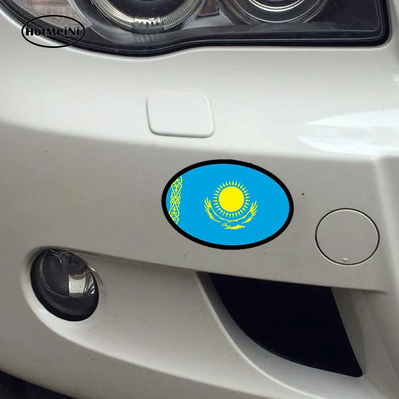 Стайлинг автомобиля HotMeiNi 3D Автомобильные наклейки Казахский флаг овальная