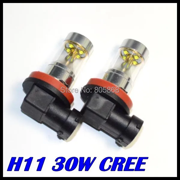 H11 светодиодный лампы 30Вт чип Мощность ультра яркий cree h7 1156 p13w СВЕТОДИОДНЫЙ