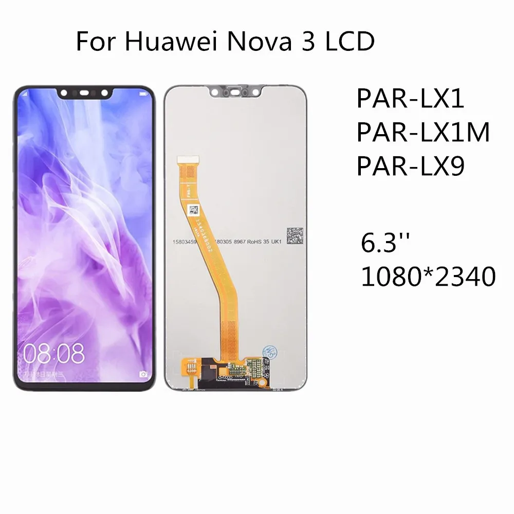 For Huawei Nova 3 LCD Display Touch Screen PAR LX1 LX9 3i INE LX2 L21 3e ANE LX3 L23 Nova3 | Мобильные телефоны и
