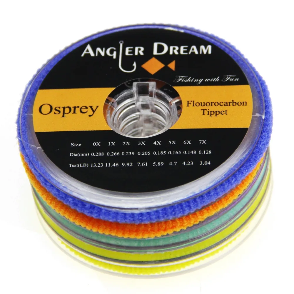 5 катушек Flouorocabon леска из типпета 2/3/4/5/6X Clear 55Yds/50M рыболовная Леска мечта|tippet
