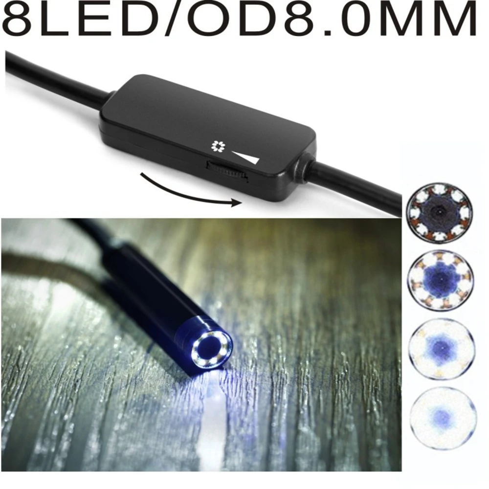 WIFI эндоскоп камера мини Водонепроницаемый Жесткий кабель USB бороскоп для Android Iphone