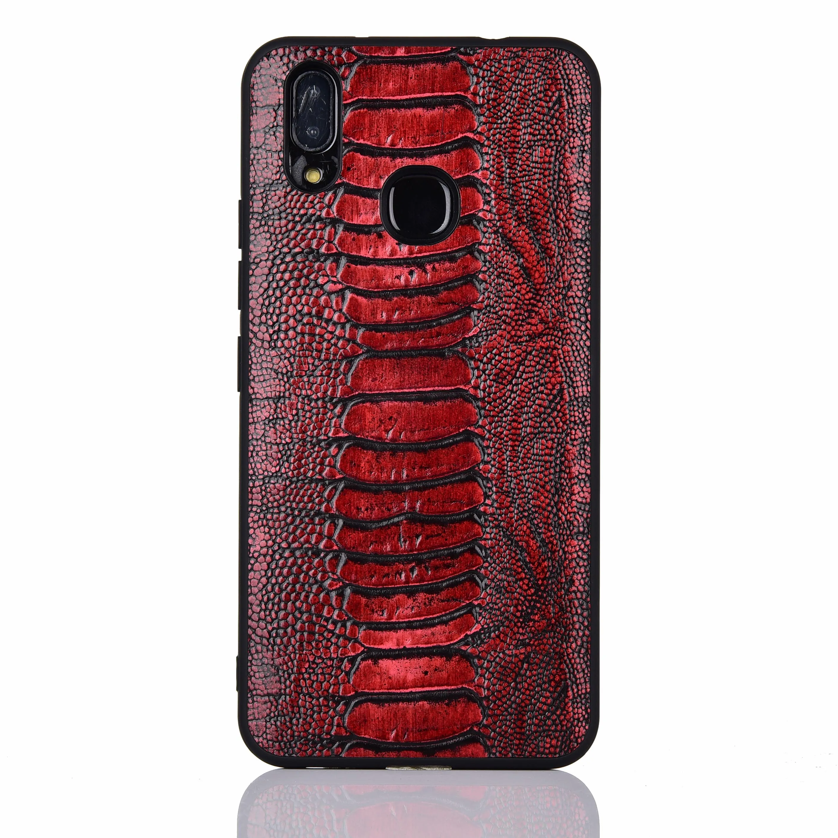 

Phone Cover For Vivo X21 / Vivo X21 UD Ostrich Foot Texture Genuine Leather Case Mobile Phone Rear Cover For Vivo X21 UD