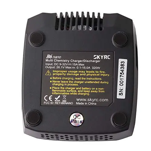 SKYRC B6 Nano DC зарядное устройство 320 Вт 15A Bluetooth микро Смарт с адаптером xt60 для Li-Po Li-Hv