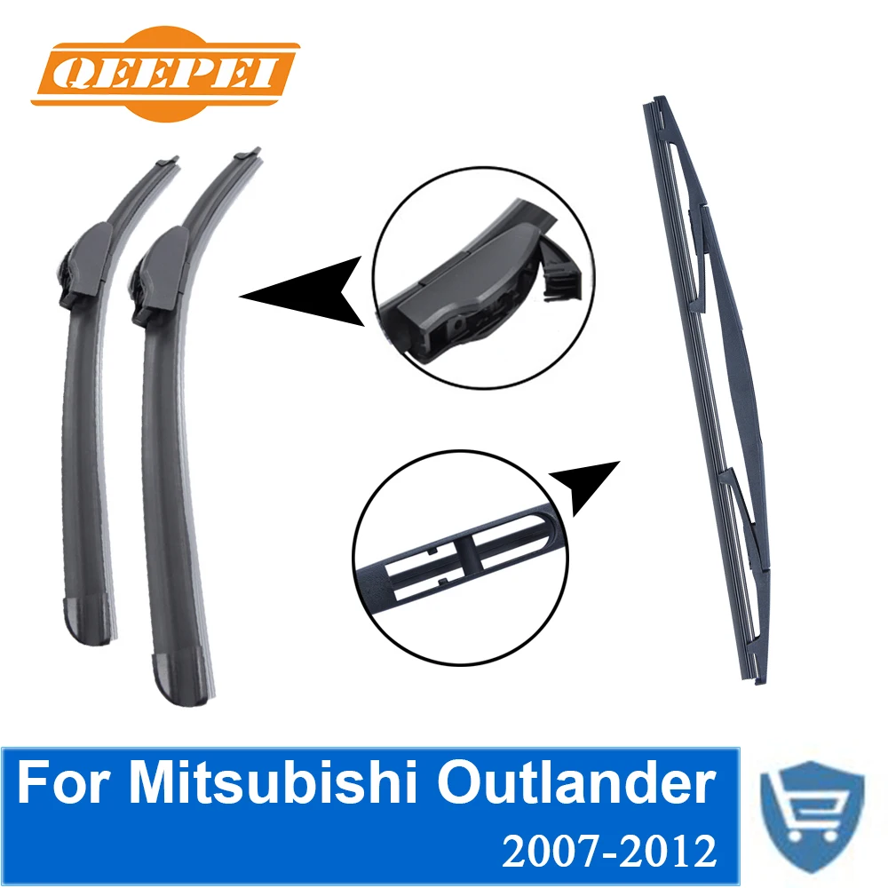 QEEPEI Передняя и задняя Щетка стеклоочистителя Без Рычага для Mitsubishi Outlander 2007-2012