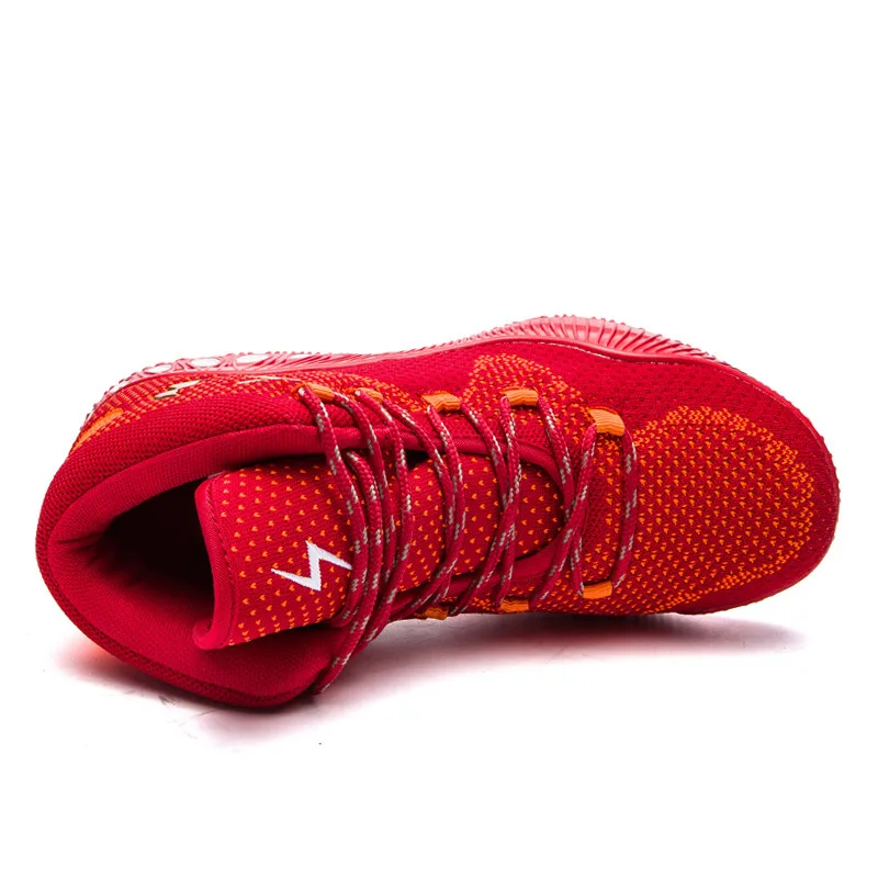 Keloch/Новые Классические Стиль Баскетбольные кеды трикотажные Fly плетения сетки