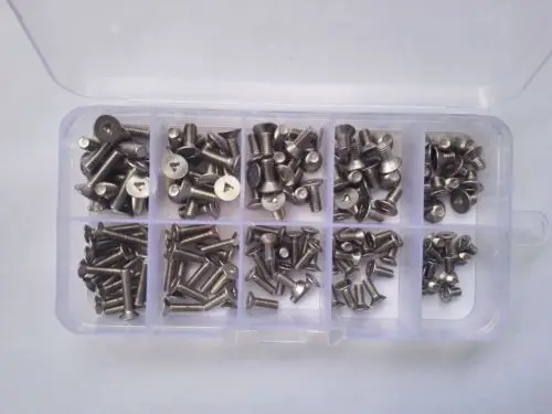 150 шт. треугольный потайной болт с головкой из нержавеющей стали M3/M4 |