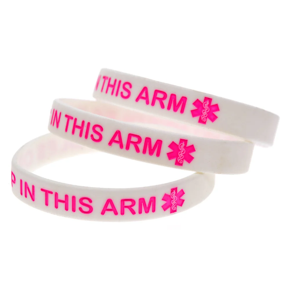 (OBH) 50 шт в наборе без игл или БП этом Arm Силиконовый браслет с гравировкой и
