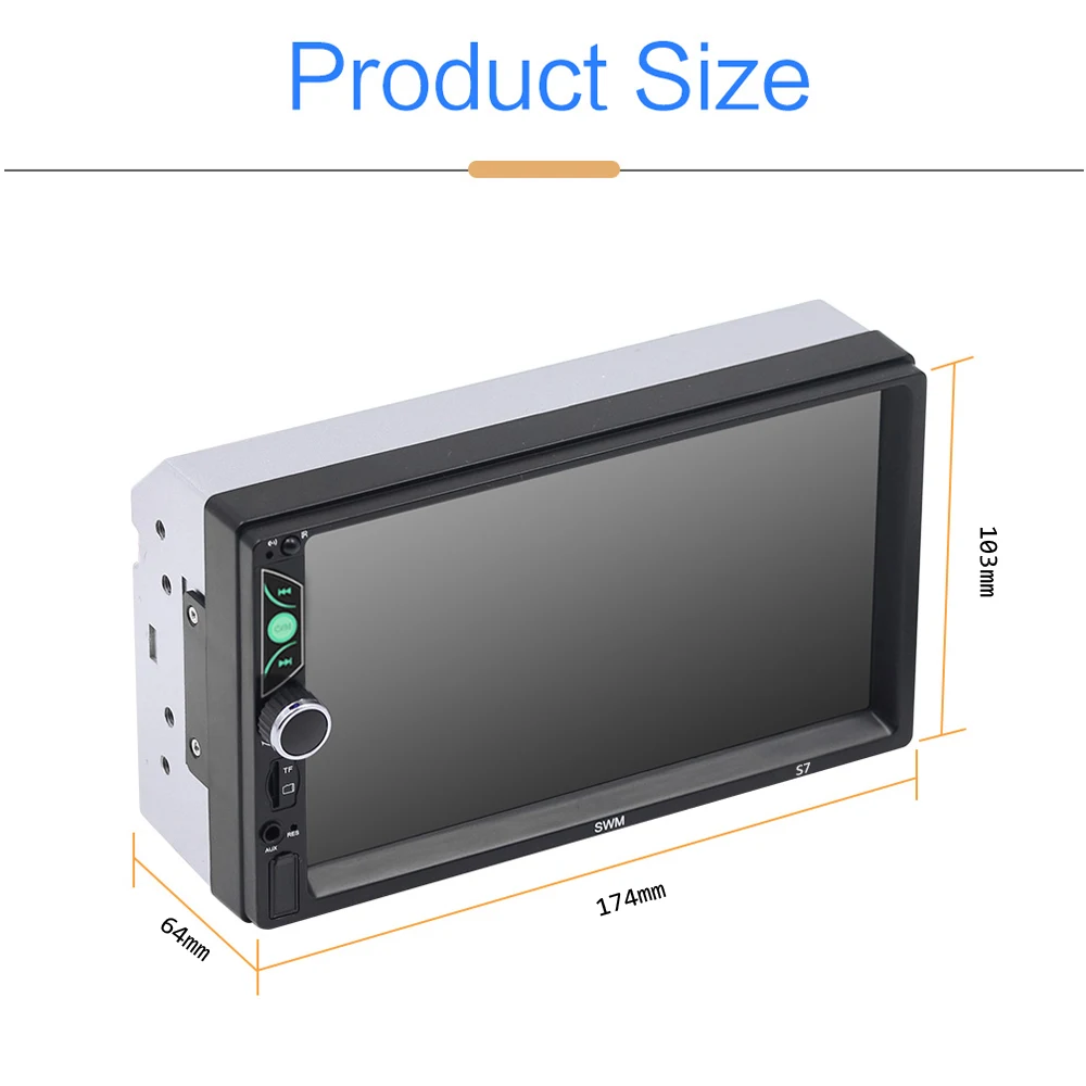 Автомагнитола 2din мультимедийный плеер авторадио 7 &quotсенсорный экран видео MP5