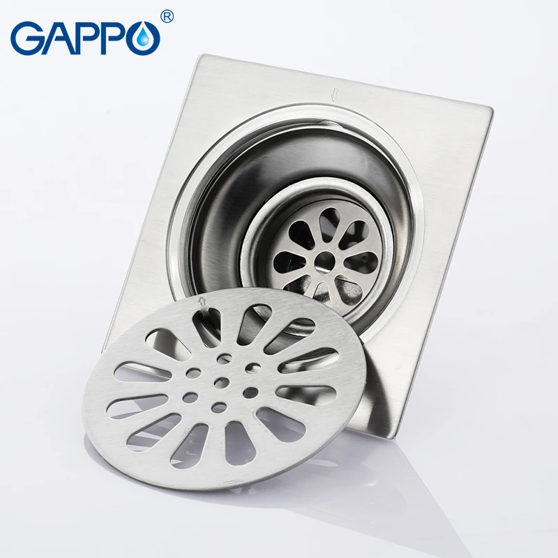 GAPPO Drains хромированный квадратный фильтр сливной душ слив для пола ванной комнаты