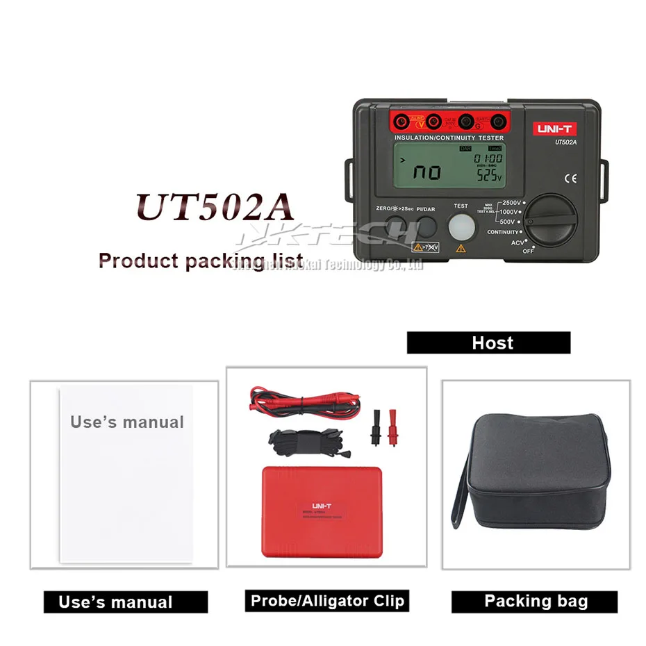 UNI T UT502A 2500V Мегаомметр тестер сопротивления заземления мегомметр вольтметр