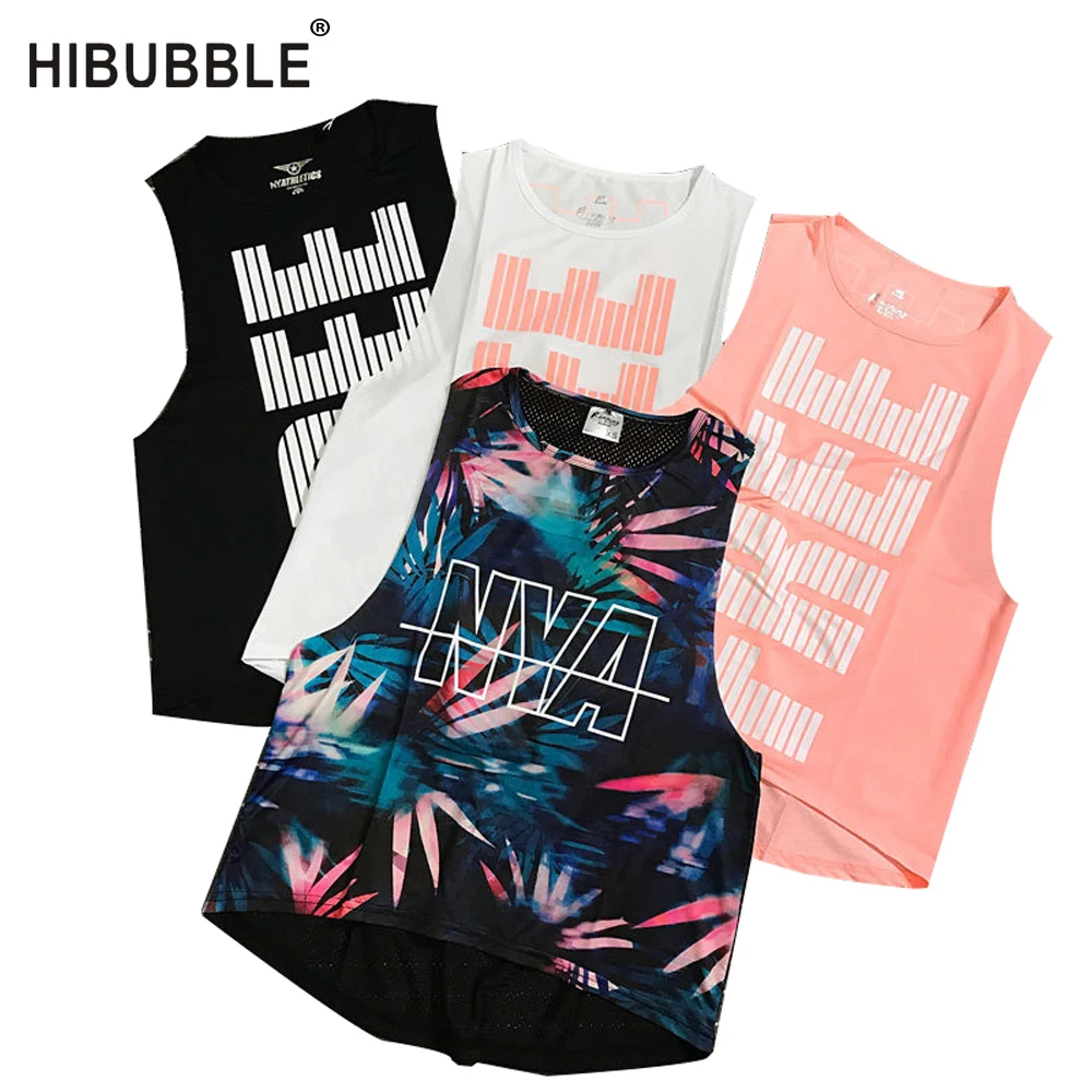 Спортивная рубашка с принтом HIBUBBLE Женская одежда для фитнеса и бега женщин