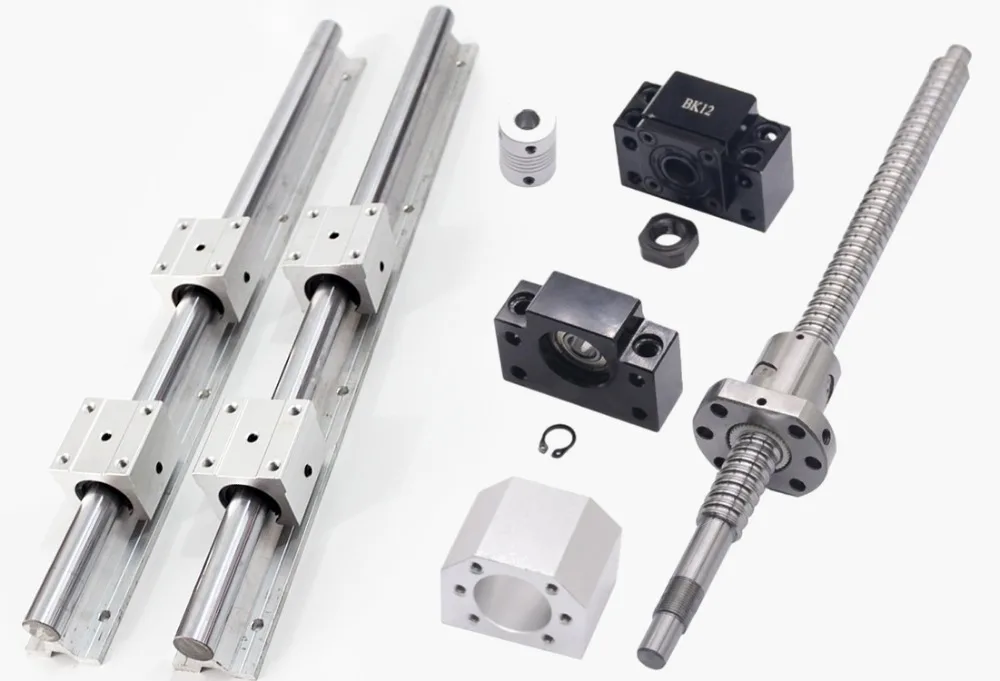 1pcs SFU1605 ball screw -L 1400mm +2pcs linear guide rail SBR16 +4pcs SBR16UU +1set BF/BF12+ coupler | Обустройство дома