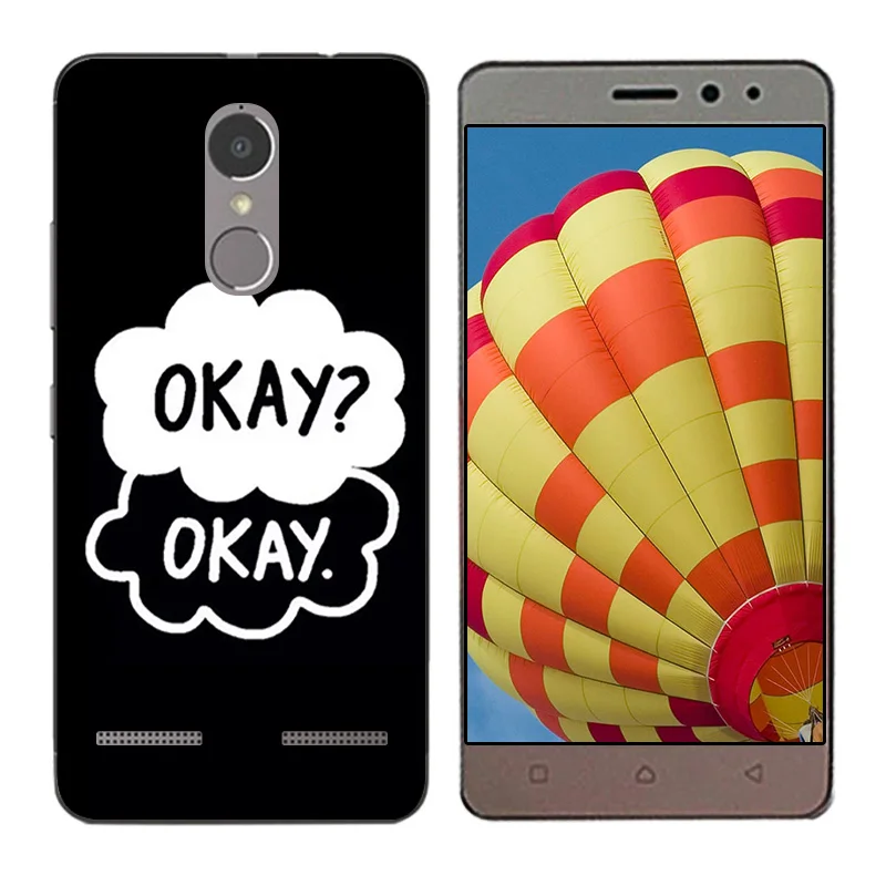 Soft TPU Cases for Lenovo K6 Power Covers Shel Black Letters Printing K6power Combo Cover K 6 Phone Bag |
