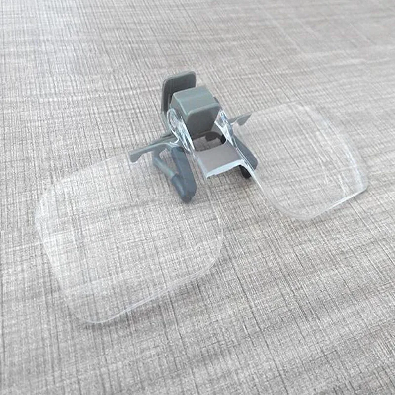 

Wearing Glasses Clip-On Magnifying Glass Light Old Man Reading Annual Report Reading Magnifying Glass Lens Magnifying Glass