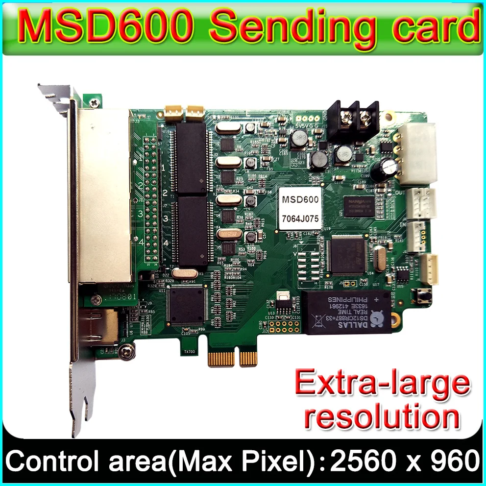 MSD600 светодиодный Дисплей отправки карты открытый и закрытый полный Цвет P2.5 P10 P20