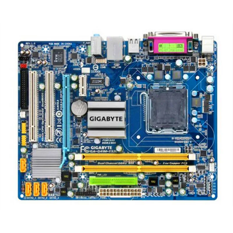 Оригинальный Для Gigabyte GA G41M ES2L рабочего Материнская плата G41 LGA 775 DDR2 8G SATA2 USB2.0 микро