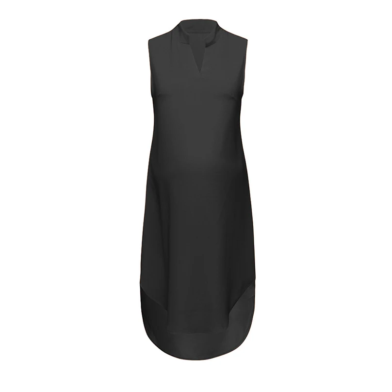 Летнее платье для беременных женщин повседневные платья одежда без рукавов