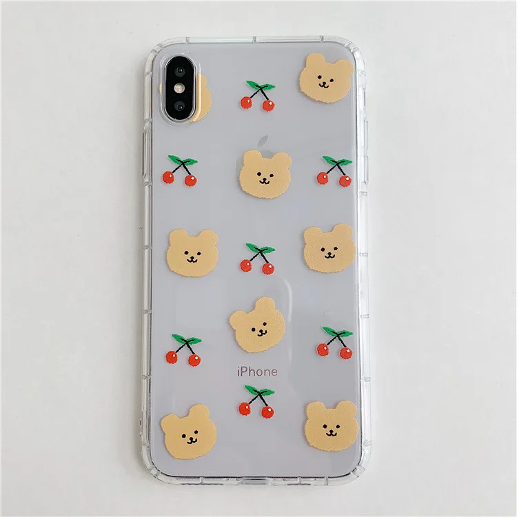 2 Niceking для iPhone 6, 6s, 7, 8 Plus, X, XR, XS Max, чехол с милым мультяшным медведем, Кроликом, мягкий ТПУ чехол для телефона, для iPhone 11 Pro, Max, чехол - Цвет: 2