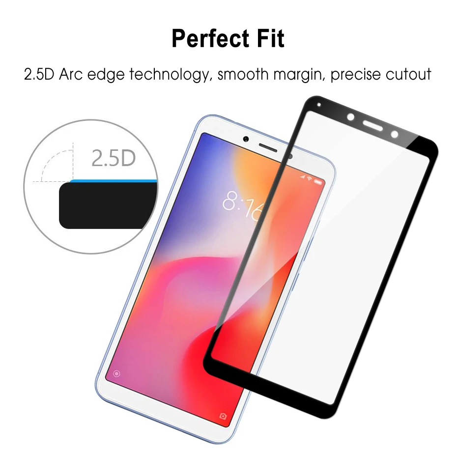 Redmi 6 6A Защитное стекло для Xiaomi закаленное HCZCI Высокое качество 2.5D 9H HD полное