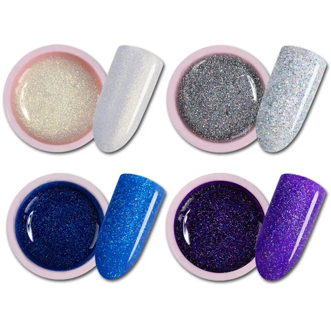 Set 1 Ur Sugar 4 шт цветной УФ светодиодный гель для ногтей Дизайн Пигмент Блеск лак для ногтей лак гель замачиваемый УФ гель для ногтей Советы DIY - Цвет: Set 1