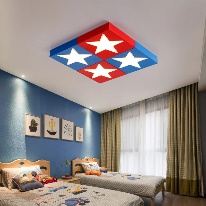 Children lamp LED ceiling lights Children's room cartoon creative personality bedroom boy eye star red blue ceiing ZA ET72 | Освещение