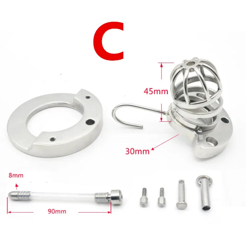 Клетка верности для мужчин из нержавеющей стали 316 с мягким уретральным звуком