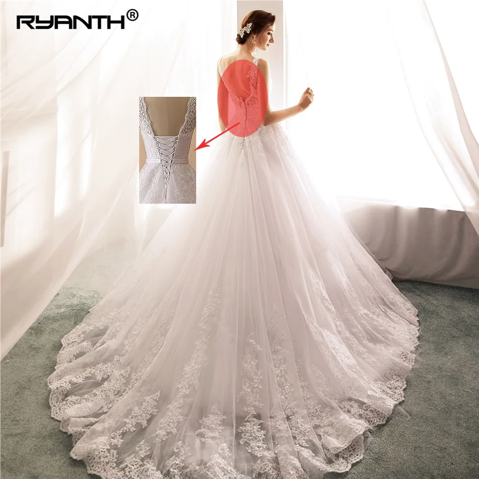 Robe De Mariage Vestidos de novia сексуальное платье на бретельках с v-образным вырезом и поясом из бисера недорогое свадебное платье ТРАПЕЦИЕВИДНОЕ свадебное платье