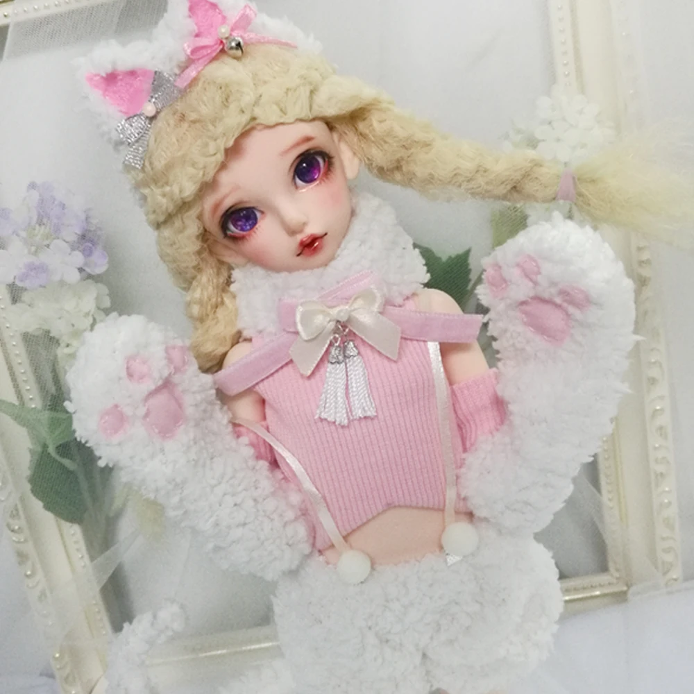 1/4 1/6 точек BJD куклы ткань розовый милый Кот Набор для bjd подарок игрушки | Игрушки и