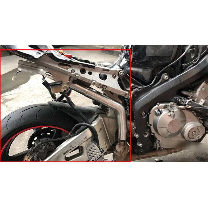 Полная выхлопная система для 2003- Honda CBR600RR выхлопная труба для мотоцикла выхлопная труба без шнуровки 51 мм задний выход без дБ убийца