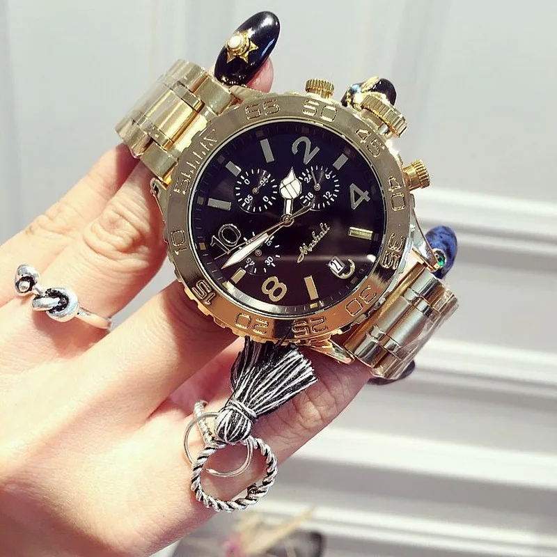 Часы наручные кварцевые для мужчин и женщин золотистые розовые 2020|wristwatch brand|wristwatch