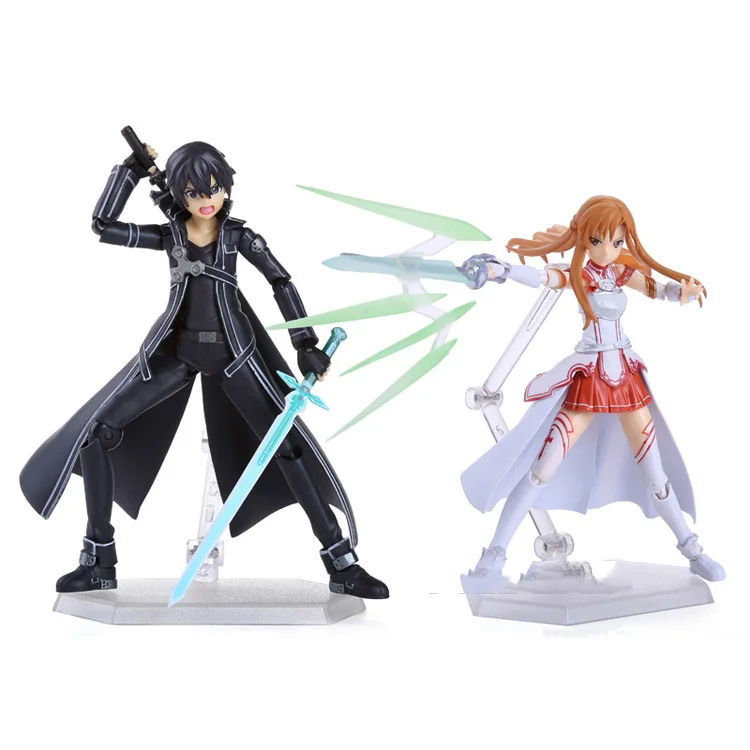 2 шт./лот 15 см аниме меч книги по искусству онлайн Sao Kirito и Асуна рисунок Kazuto Figma Asuna