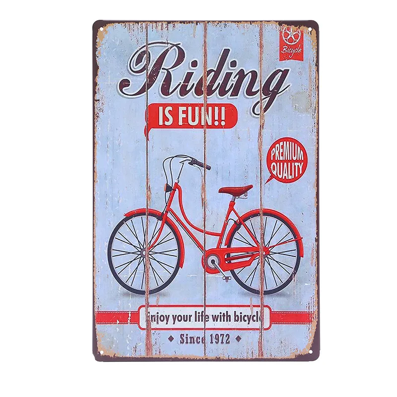 Для верховой езды весело металлические знаки Велосипедный Спорт с 1972 года Винтаж