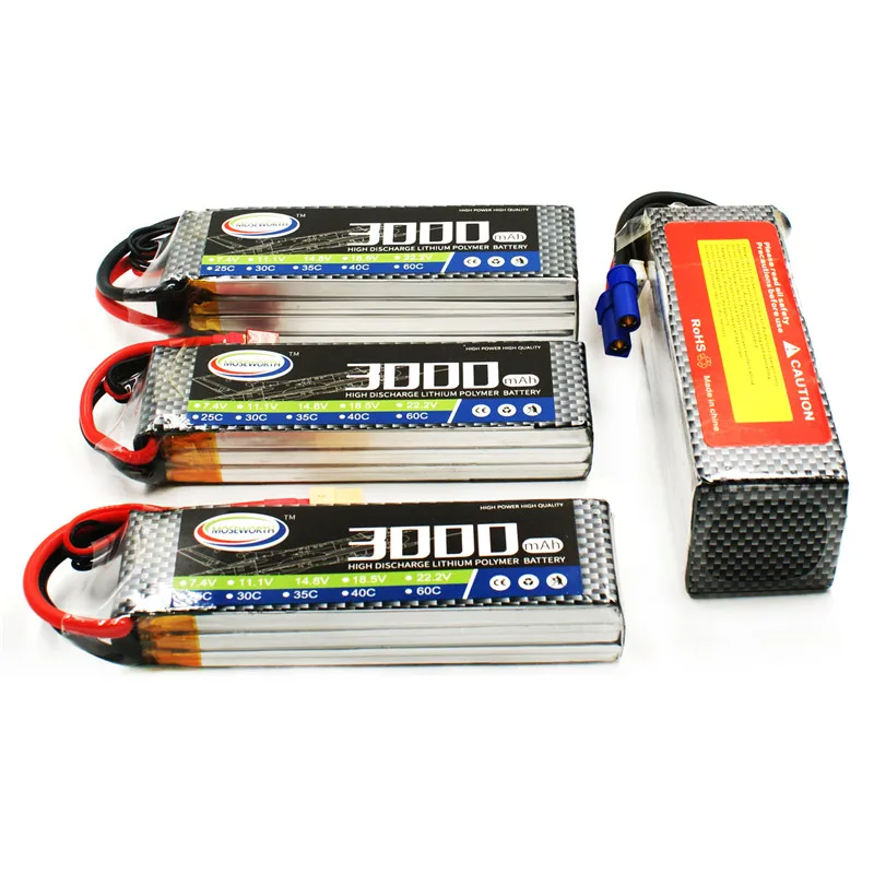 4S 14 8 V 3000mAh 60C 120C RC LiPo Аккумулятор для радиоуправляемого квадрокоптера вертолета