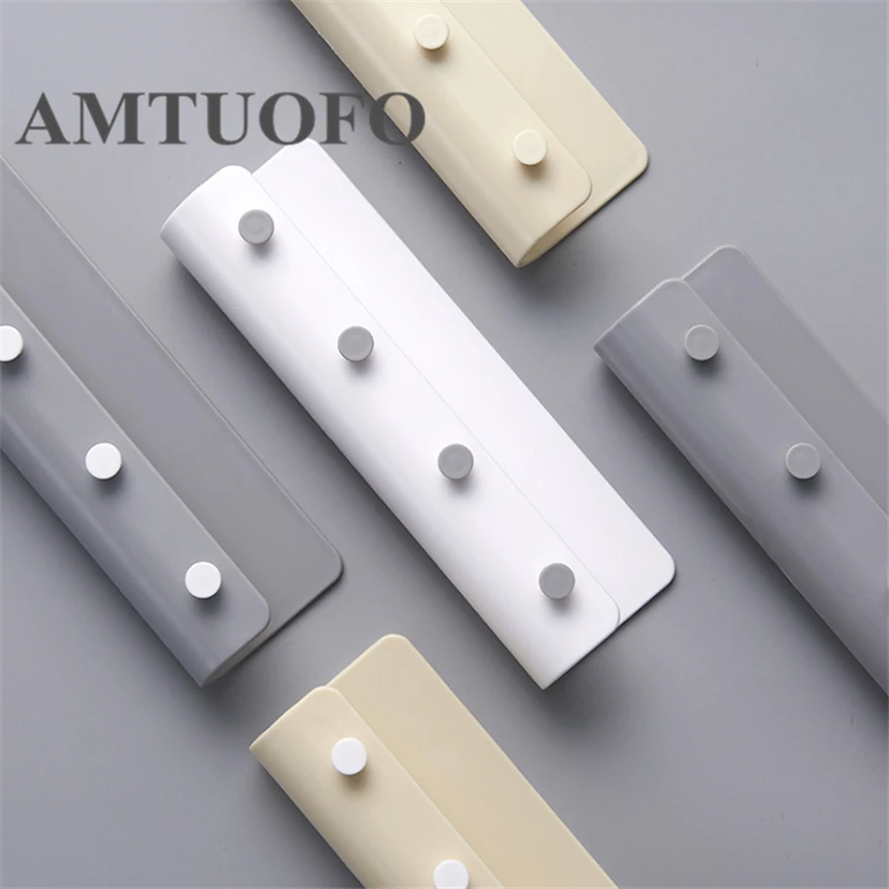 AMTUOFO Nordic Style Simple Fashion Sticky Hook Door Entrance Porch Wall Key Bag Kitchen Bathroom Towel Hanger Storage Rack | Дом и сад