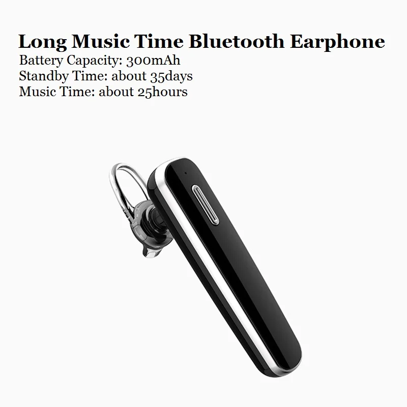 Долгое время воспроизведения бизнес Bluetooth наушники Беспроводная гарнитура с