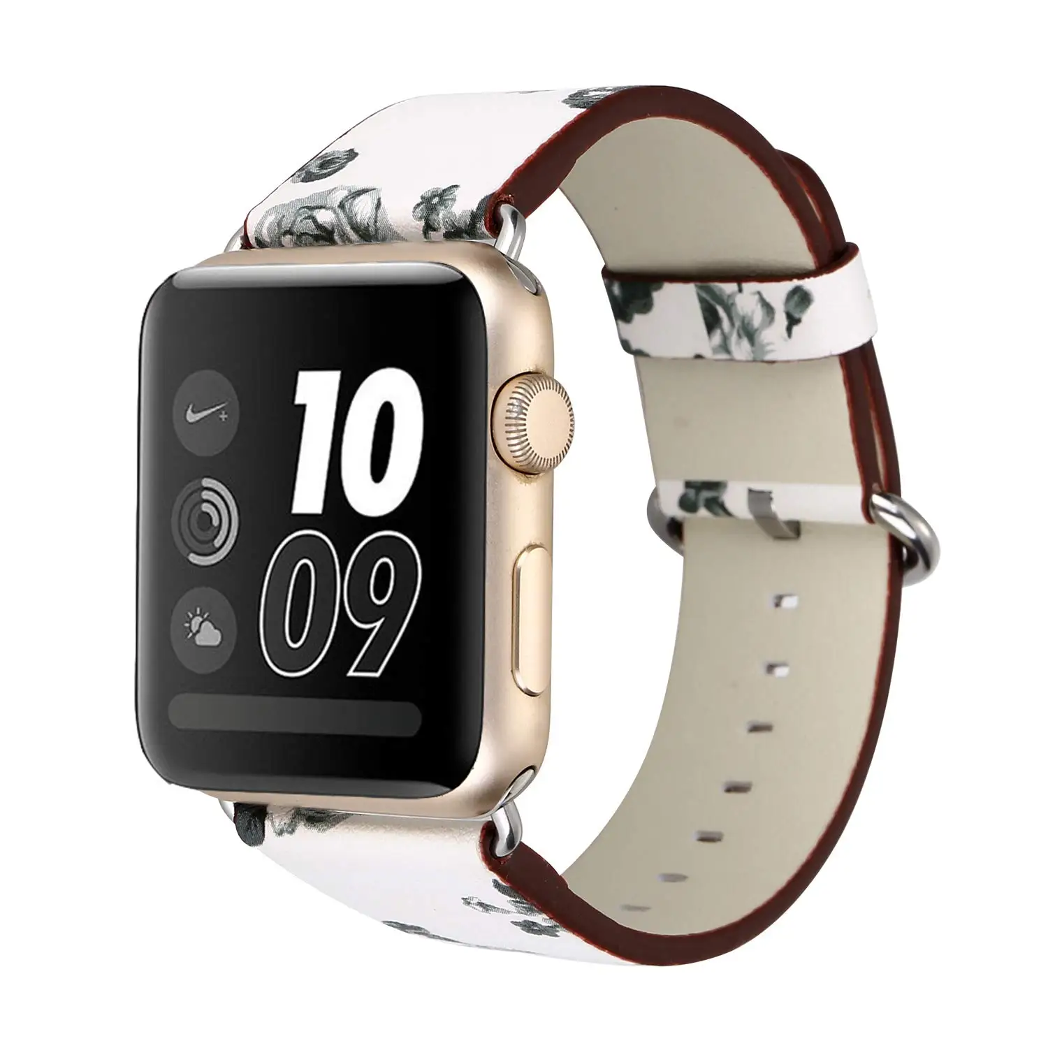 Кожаный ремешок-петля с цветочным дизайном для Apple Watch 38 мм 42 мм 40 мм 44 мм браслет pulseira ремешок для iWatch серии 5 4 3