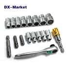 Набор торцевых ключей 4-14 мм, высококачественный Мини-гаечный ключ с шестигранной головкой и трещоткой, инструменты сделай сам