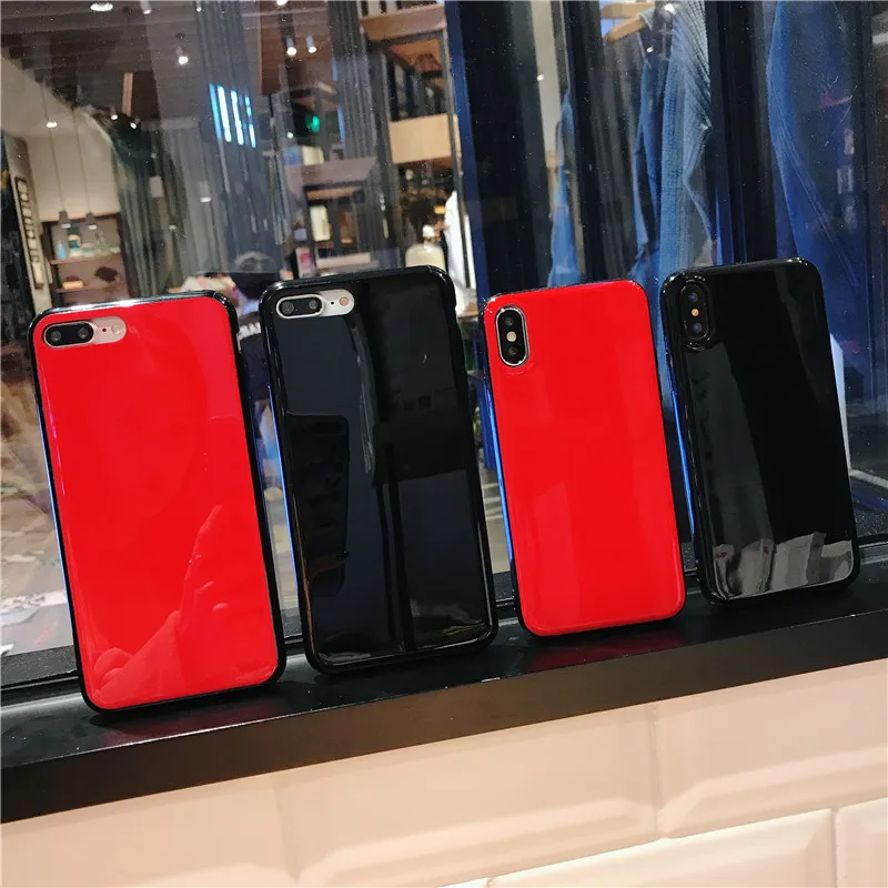 Черный красный светоотражающий глянцевый чехол для телефона Xiaomi Redmi note 5 Pro 6 Чехол