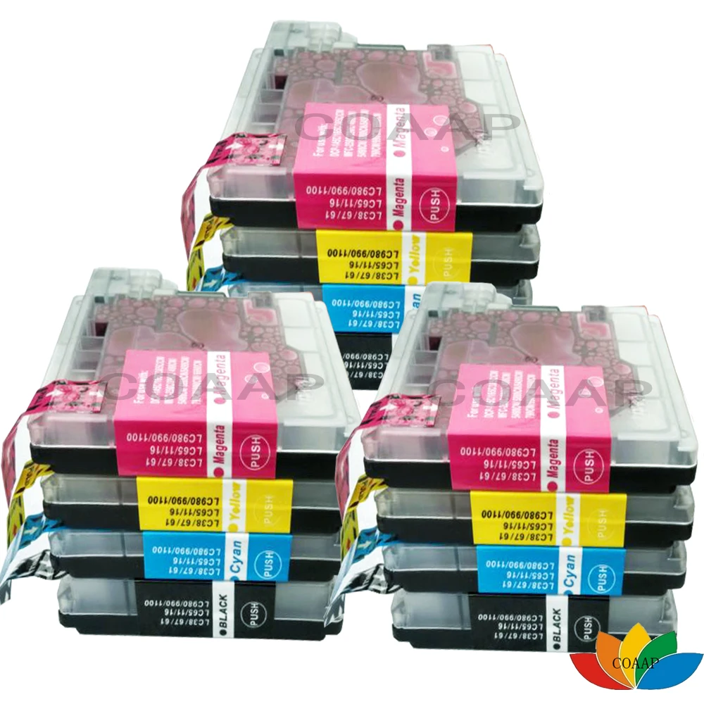 

12 Compatible Ink Cartridge For Brother LC1100 LC980 LC990 DCP-145C DCP-165C DCP-167C DCP-185C & MFC-5490CN MFC-5890CN Printers