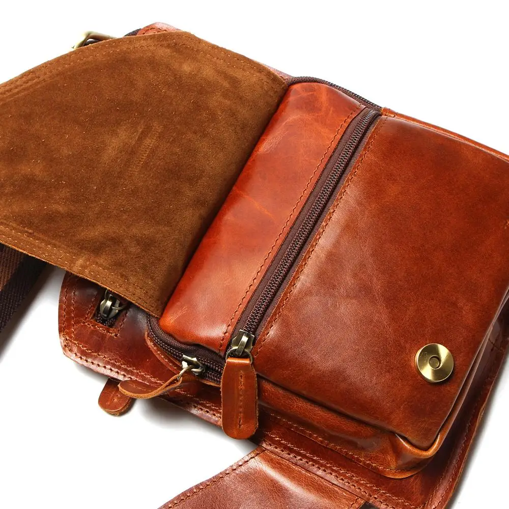 Новинка Высококачественная винтажная повседневная мужская нагрудная сумка из