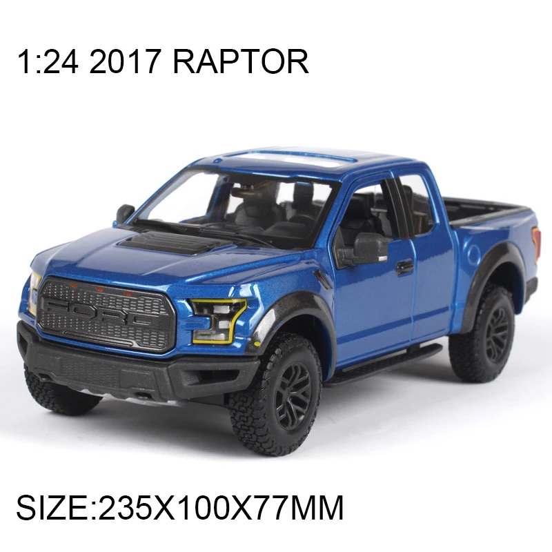 Пикап 1:24 литья под давлением модели автомобиля 2017 Raptor F150 брелок для