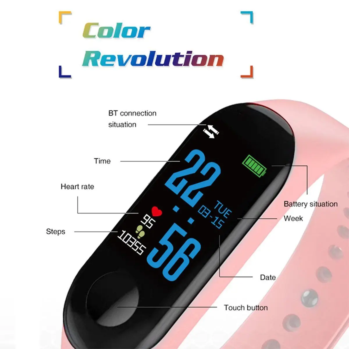 

2019 hot sale Latest M3X Smart Watch Heart Rate Blood Pressure Monitor Sports Tracker Bracelet racker Blood Pressure HeartRate