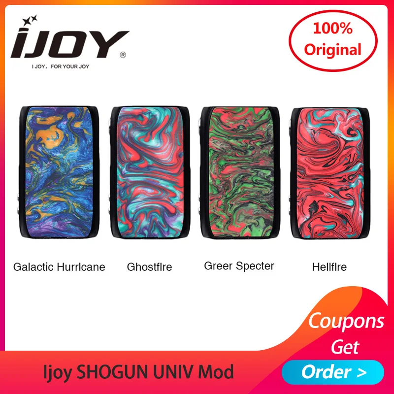 Оригинальный мод Ijoy SHOGUN UNIV mod 180 Вт функция TCR Двойной 18650 для бокса сигарет KATANA SUBOHM
